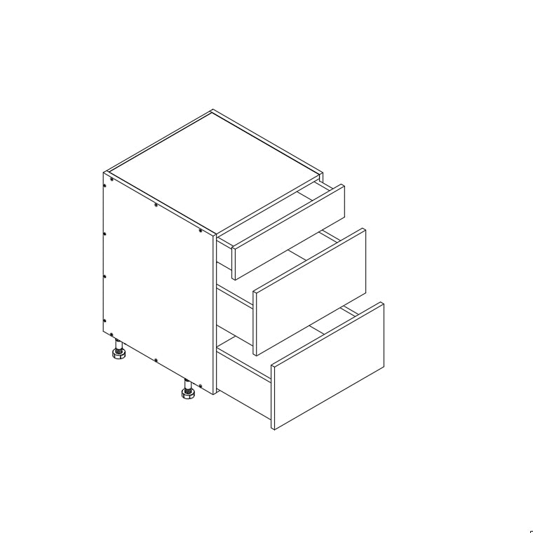 3-Drawer Base Cabinet