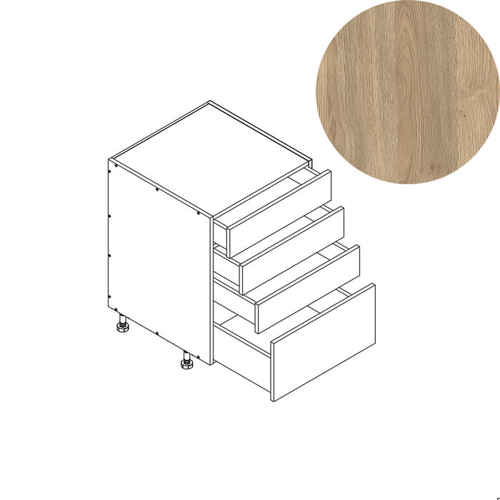 4 Drawer Base Cabinet 24"W 34.5"H 24"D (4DB24)