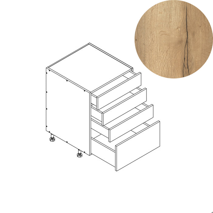 4 Drawer Base Cabinet 24"W 34.5"H 24"D (4DB24)