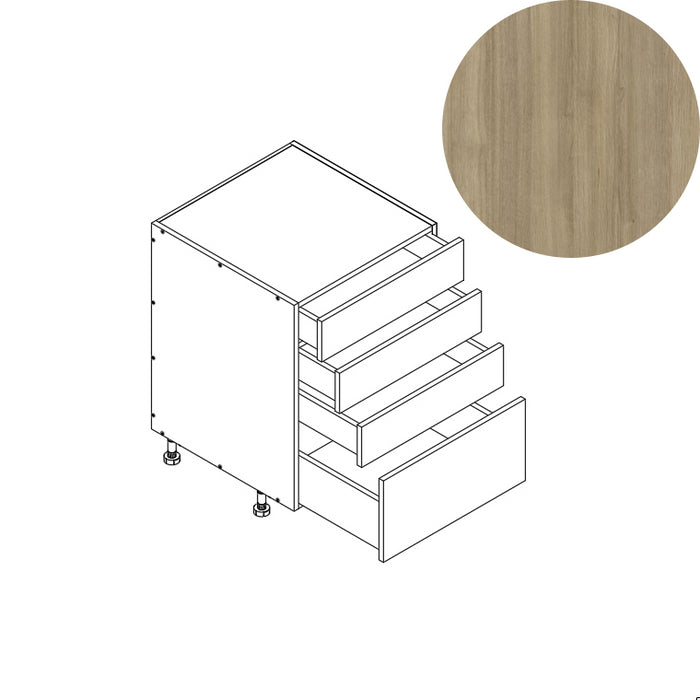 4 Drawer Base Cabinet 24"W 34.5"H 24"D (4DB24)