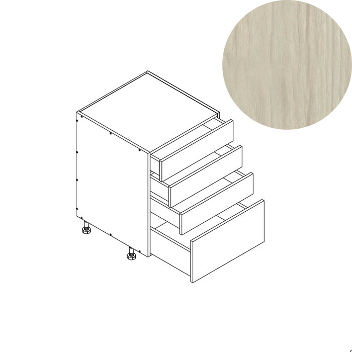 4 Drawer Base Cabinet 24"W 34.5"H 24"D (4DB24)