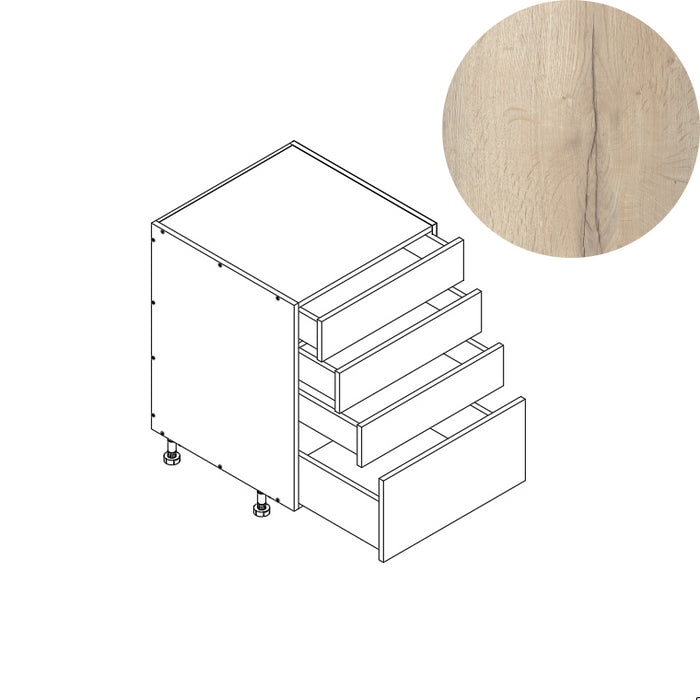 4 Drawer Base Cabinet 24"W 34.5"H 24"D (4DB24)