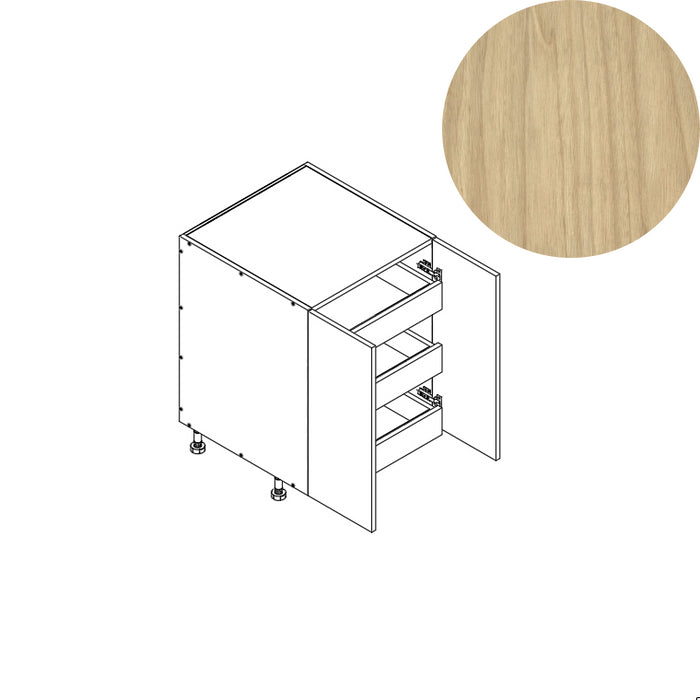 Base Cabinet (FHD 3RO) 24"W 34.5"H 24"D (B24_FHD_3 RO)