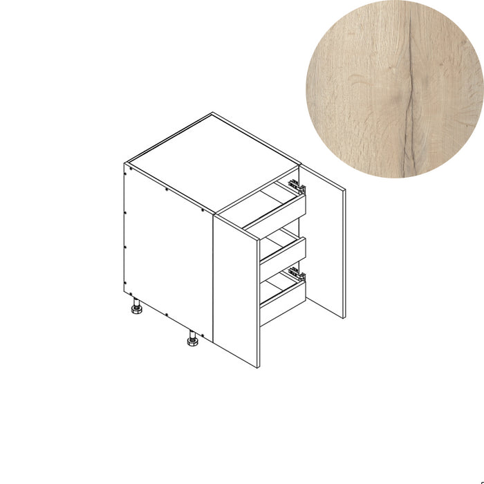 Base Cabinet (FHD 3RO) 30"W 34.5"H 24"D (B30_FHD_3 RO)