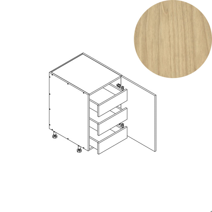 Base Cabinet (FHD 3RO) 21"W 34.5"H 24"D (B21_FHD_3 RO)