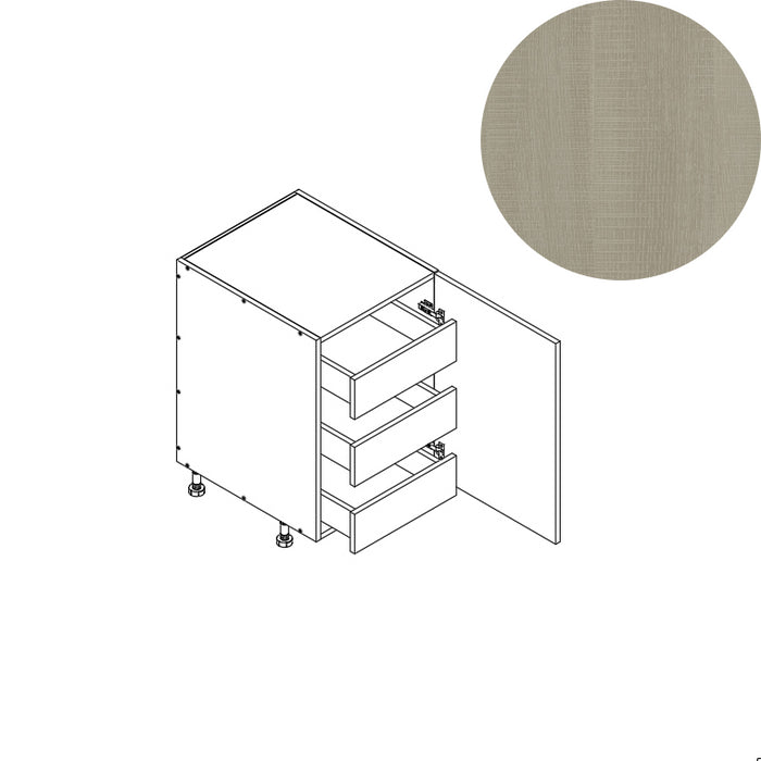 Base Cabinet (FHD 3RO) 21"W 34.5"H 24"D (B21_FHD_3 RO)