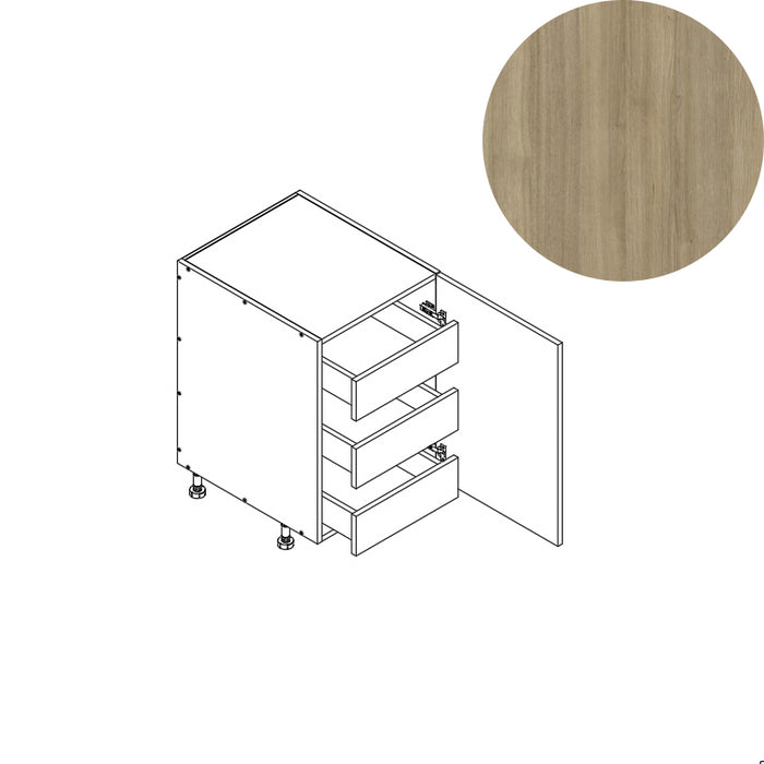 Base Cabinet (FHD 3RO) 21"W 34.5"H 24"D (B21_FHD_3 RO)