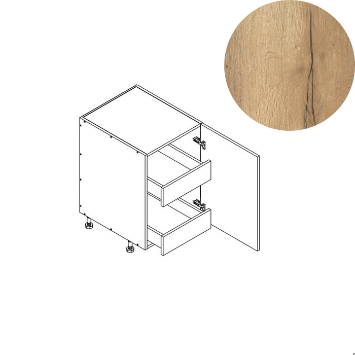 Base Cabinet (FHD 2RO) 12"W 34.5"H 24"D (B12_FHD_BOT 2 RO)