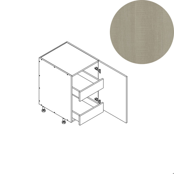 Base Cabinet (FHD 2RO) 12"W 34.5"H 24"D (B12_FHD_BOT 2 RO)