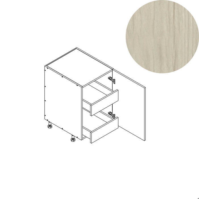 Base Cabinet (FHD 2RO) 21"W 34.5"H 24"D (B21_FHD_BOT 2 RO)