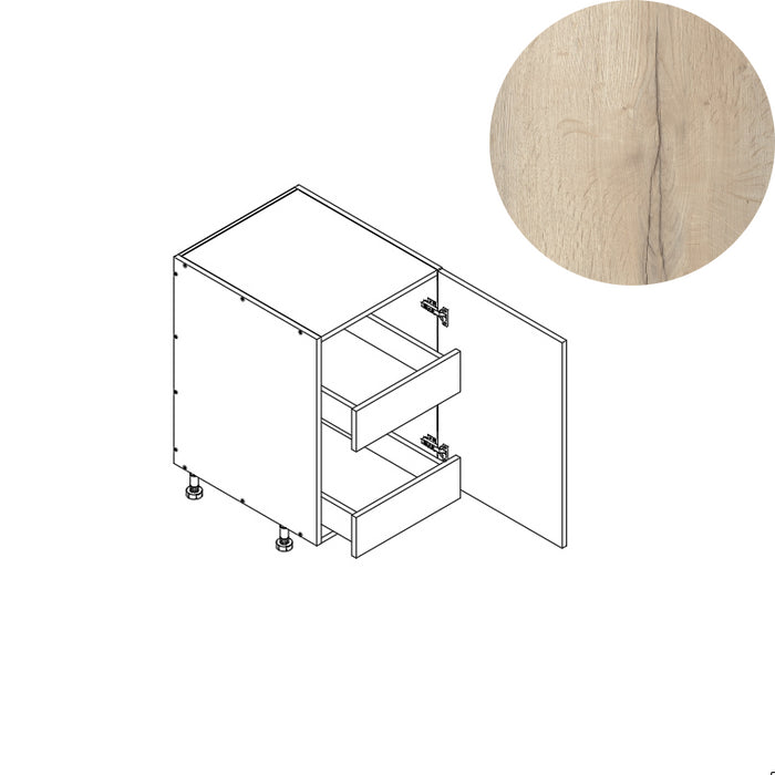 Base Cabinet (FHD 2RO) 21"W 34.5"H 24"D (B21_FHD_BOT 2 RO)