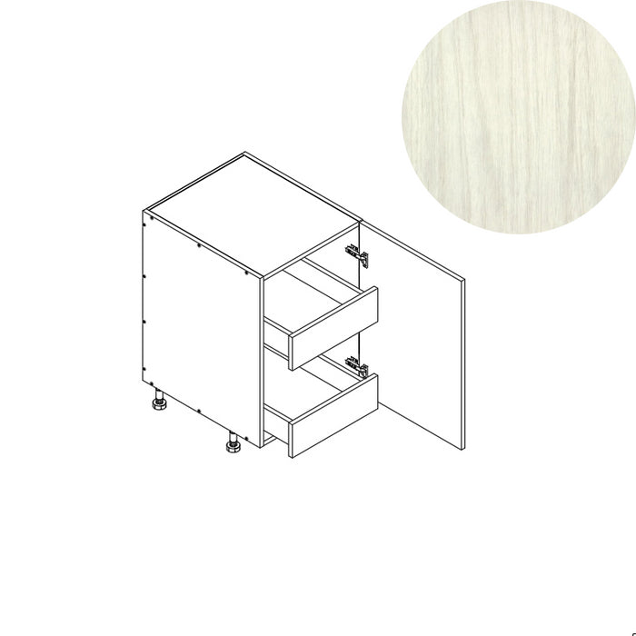 Base Cabinet (FHD 2RO) 21"W 34.5"H 24"D (B21_FHD_BOT 2 RO)