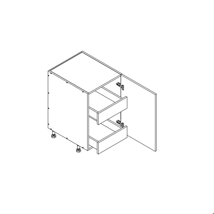 Base Cabinet (FHD 2RO) 12"W 34.5"H 24"D (B12_FHD_BOT 2 RO)