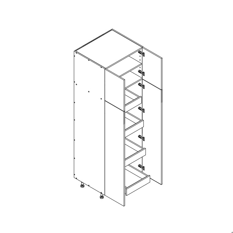 24” Deep Pantry (4 Roll Out Tray)