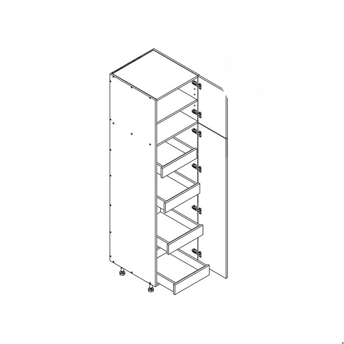 24" Deep Pantry (4RO) 12"W 93"H 24"D (PC129324_4 RO )