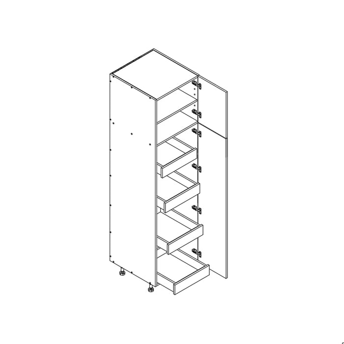 24" Deep Pantry (4RO) 12"W 84"H 24"D (PC128424_4 RO)