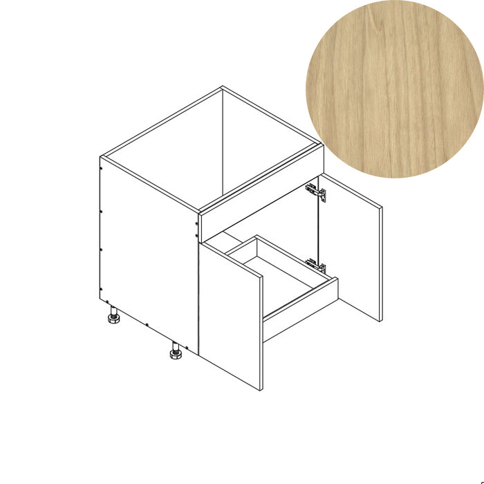 Sink Base Cabinet (1RO) 33"W 34.5"H 24"D (SB33_BOT 1 RO)