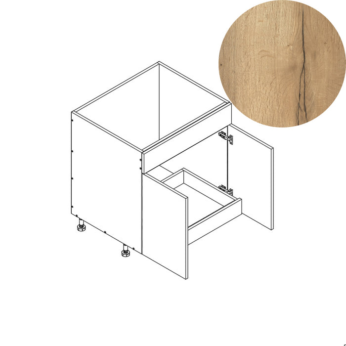 Sink Base Cabinet (1RO) 42"W 34.5"H 24"D (SB42_BOT 1 RO)