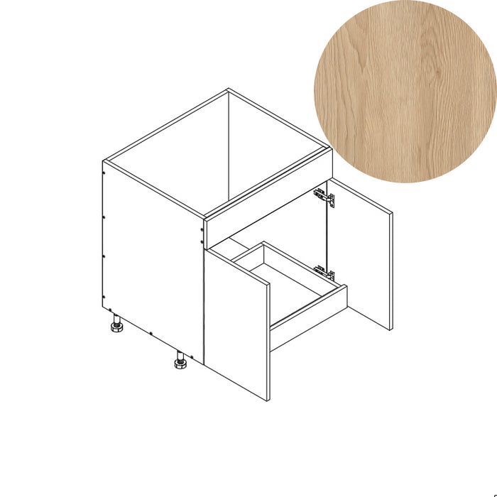 Sink Base Cabinet (1RO) 33"W 34.5"H 24"D (SB33_BOT 1 RO)