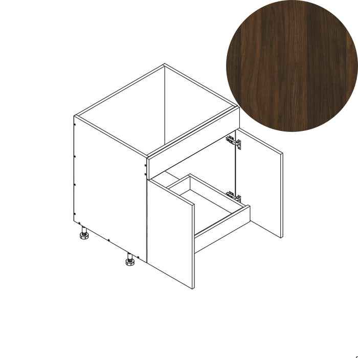 Sink Base Cabinet (1RO) 30"W 34.5"H 24"D (SB30_BOT 1 RO)