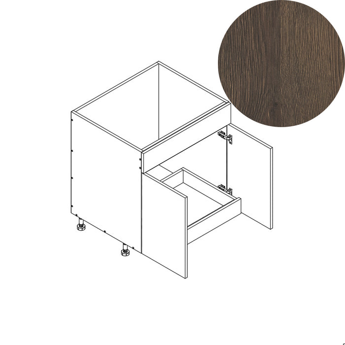 Sink Base Cabinet (1RO) 24"W 34.5"H 24"D (SB24_BOT 1 RO)