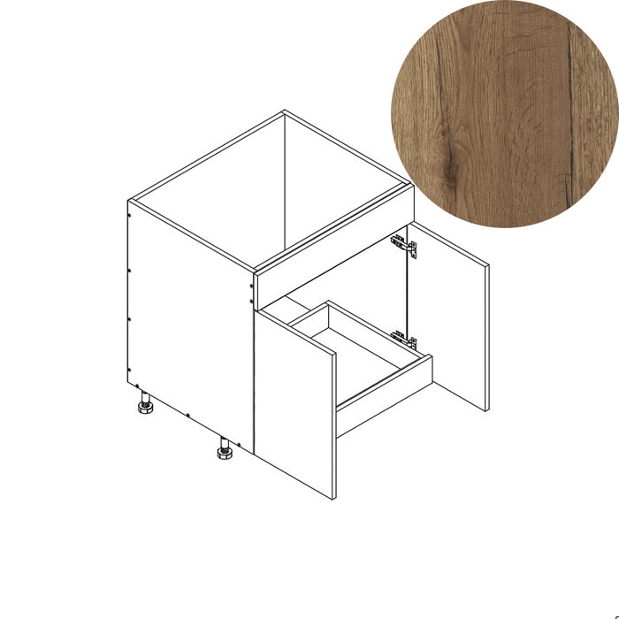 Sink Base Cabinet (1RO) 42"W 34.5"H 24"D (SB42_BOT 1 RO)