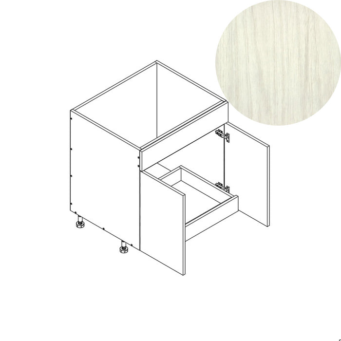 Sink Base Cabinet (1RO) 30"W 34.5"H 24"D (SB30_BOT 1 RO)