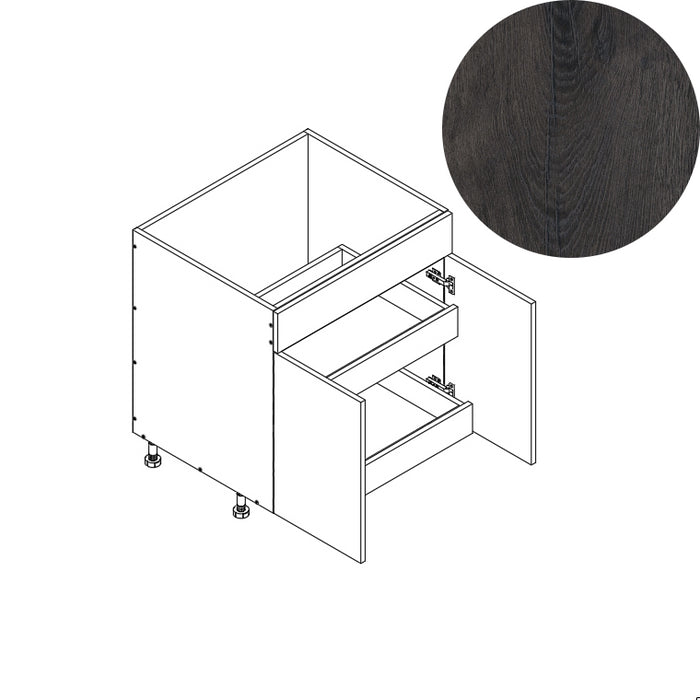 Sink Base Cabinet (2RO) 33"W 34.5"H 24"D (SB33_BOT 2 RO)