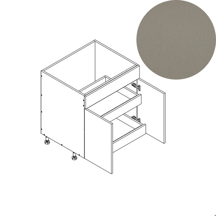 Sink Base Cabinet (2RO) 30"W 34.5"H 24"D (SB30_BOT 2 RO)