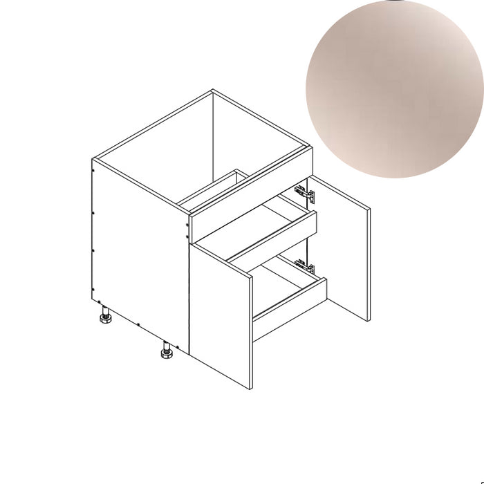 Sink Base Cabinet (2RO) 33"W 34.5"H 24"D (SB33_BOT 2 RO)