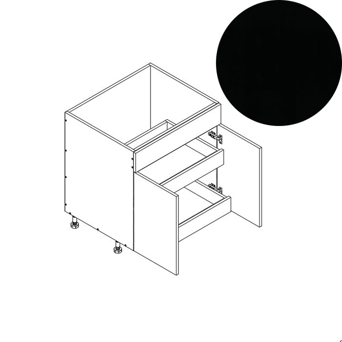 Sink Base Cabinet (2RO) 42"W 34.5"H 24"D (SB42_BOT 2 RO)