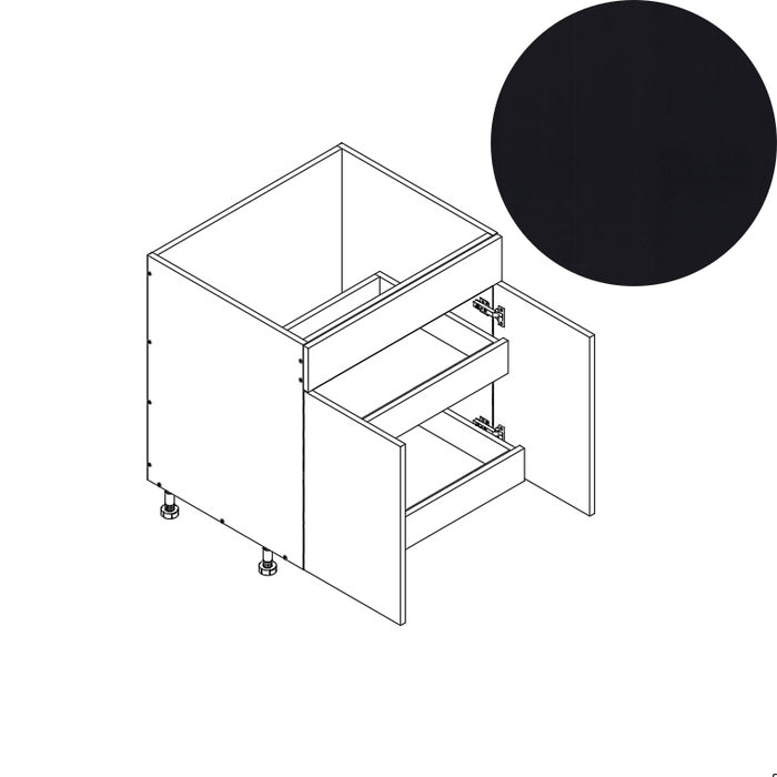 Sink Base Cabinet (2RO) 36"W 34.5"H 24"D (SB36_BOT 2 RO)