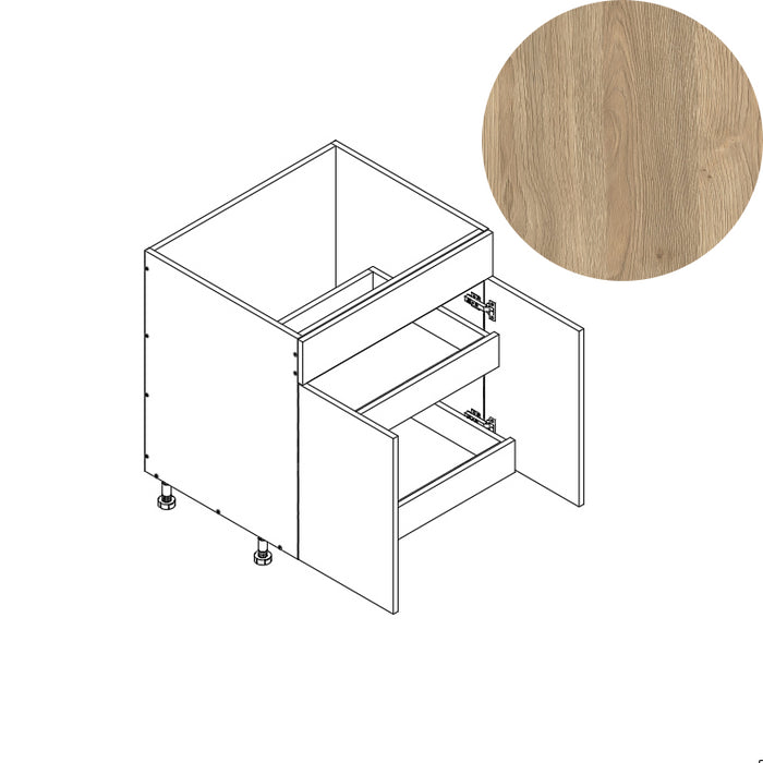 Sink Base Cabinet (2RO) 36"W 34.5"H 24"D (SB36_BOT 2 RO)