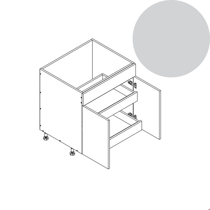 Sink Base Cabinet (2RO) 42"W 34.5"H 24"D (SB42_BOT 2 RO)