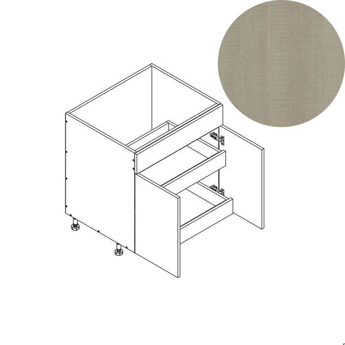 Sink Base Cabinet (2RO) 33"W 34.5"H 24"D (SB33_BOT 2 RO)