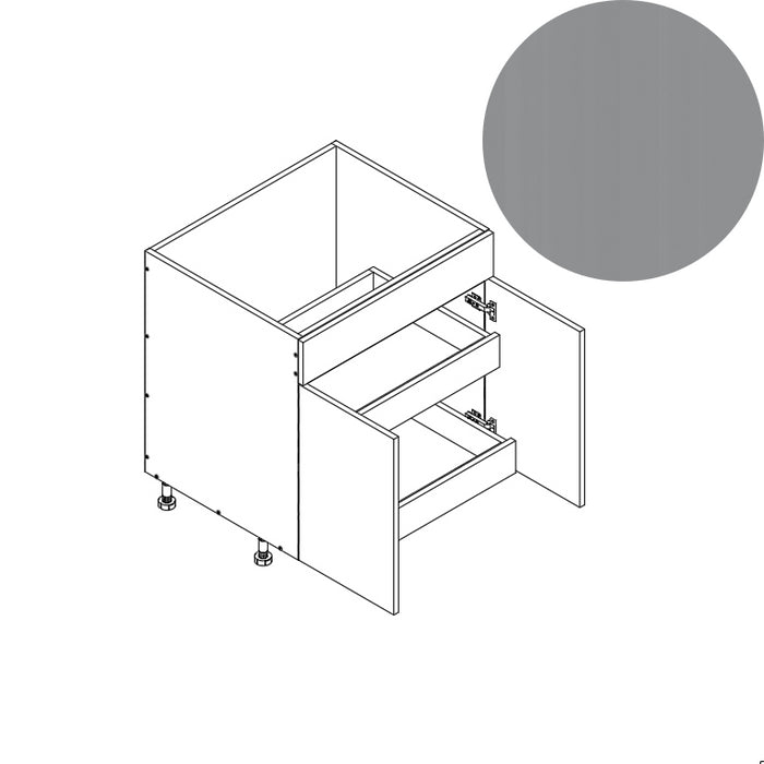 Sink Base Cabinet (2RO) 42"W 34.5"H 24"D (SB42_BOT 2 RO)