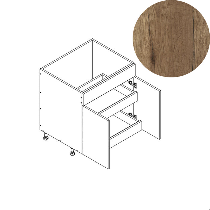 Sink Base Cabinet (2RO) 42"W 34.5"H 24"D (SB42_BOT 2 RO)