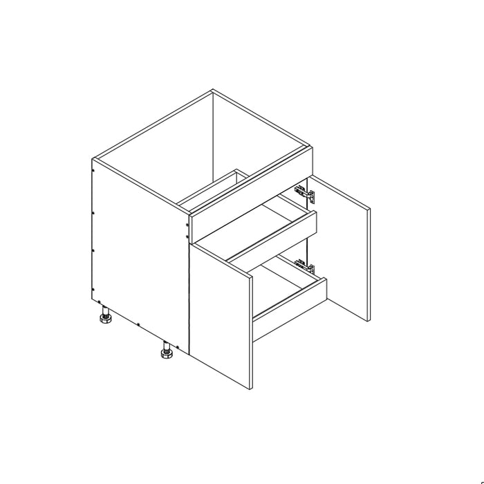 Sink Base Cabinet (2RO) 39"W 34.5"H 24"D (SB39_BOT 2 RO)