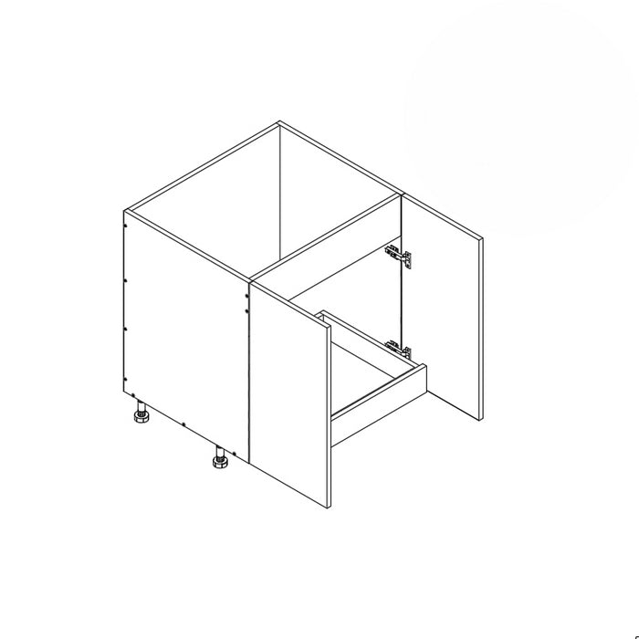 Sink Base Cabinet (FHD BOT 1RO) 33"W 34.5"H 24"D (SB33_FHD_BOT 1 RO)