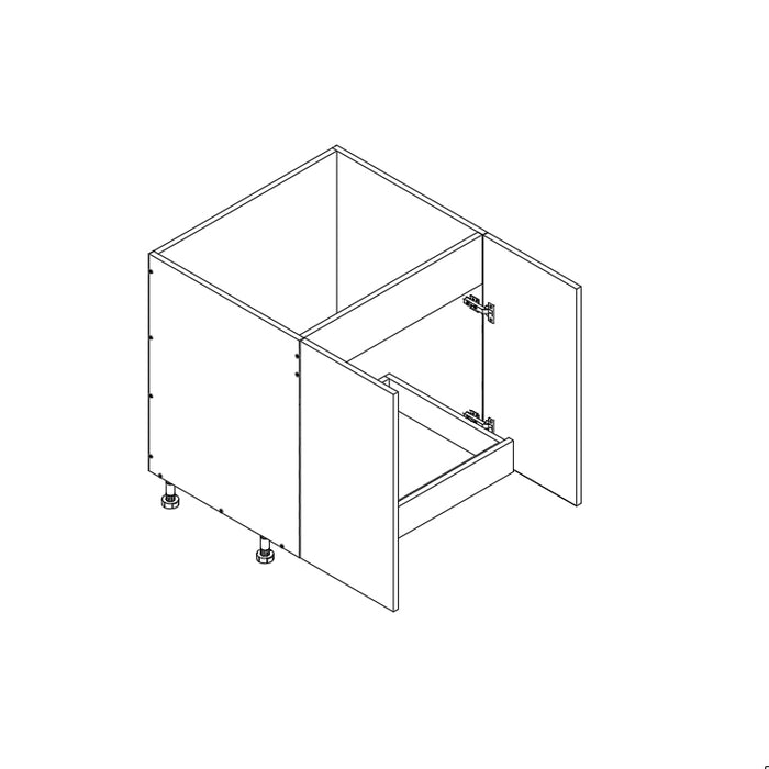 Sink Base Cabinet (FHD BOT 1RO) 39"W 34.5"H 24"D (SB39_FHD_BOT 1 RO)